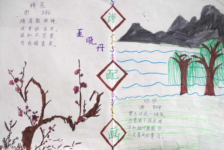 六年级上册语文古诗配画手抄报