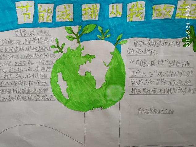 低碳环保绿色出行手抄报简单小学