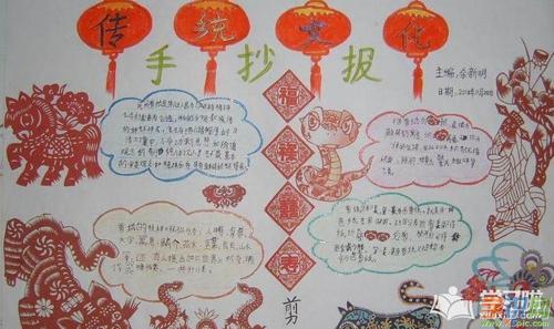 中国传统文化手抄报内容文字图文