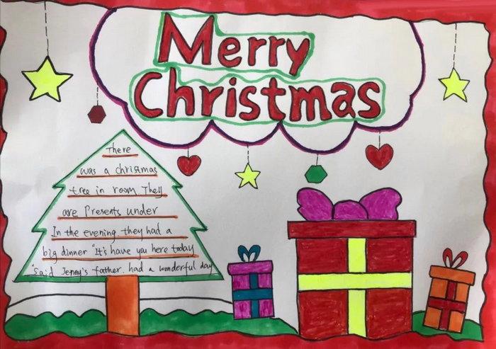 适合四年级英语圣诞节的手抄报(圣诞节英语手抄报作品18张)
