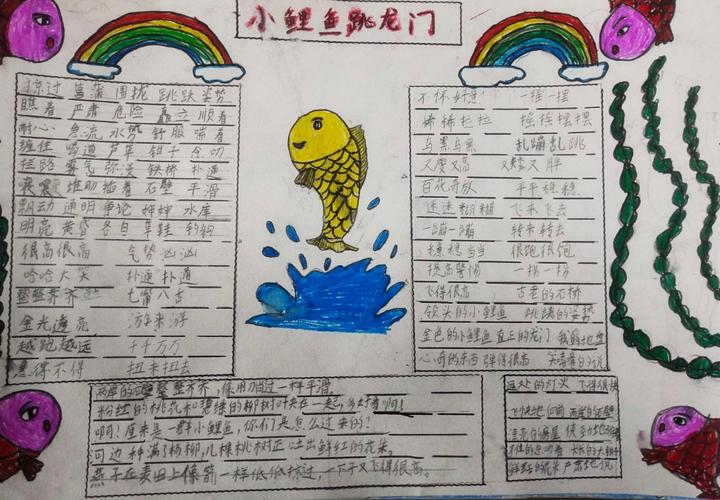 二年级小鲤鱼手抄报内容字多
