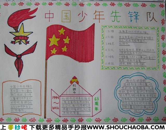 红领巾有话说手抄报六年级(幼儿园手抄报作品22幅)