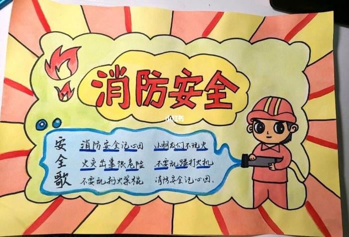 小班幼儿关于消防安全的手抄报