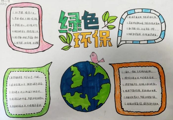 低碳环保美丽中国手抄报五年级(绿色低碳环保手抄报21幅)