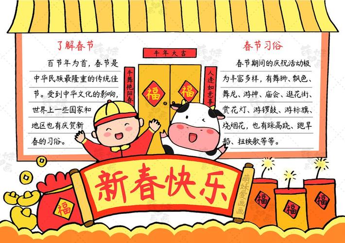 关于春节的手抄报或绘画五年级(关于春节的手抄报推荐26幅)