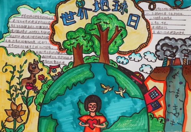 三年级世界地球日手抄报怎么画
