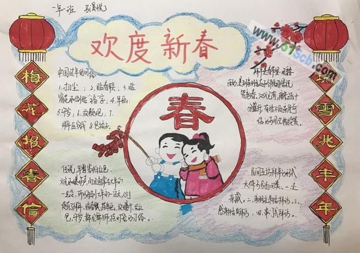 2023春节习俗传统文化手抄报