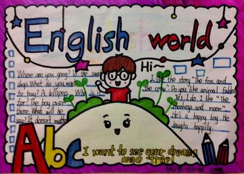 六年级英语手抄报模板简单又漂亮