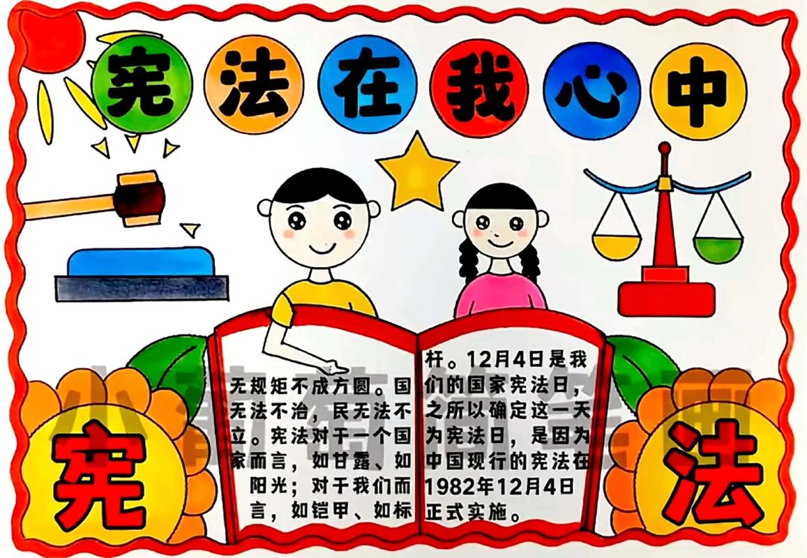 中国宪法手抄报 高中 图文