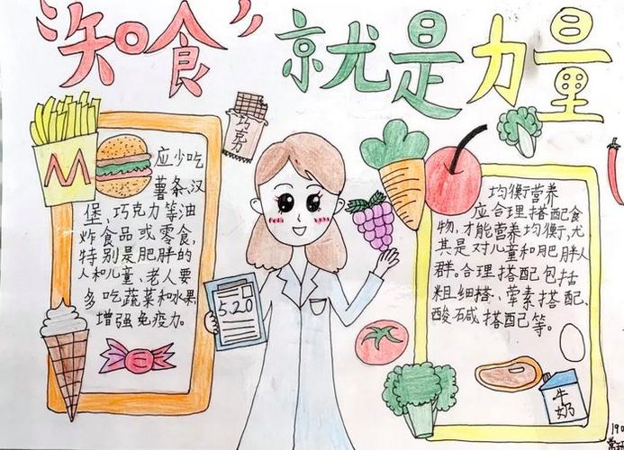 中国学生营养日手抄报动漫版