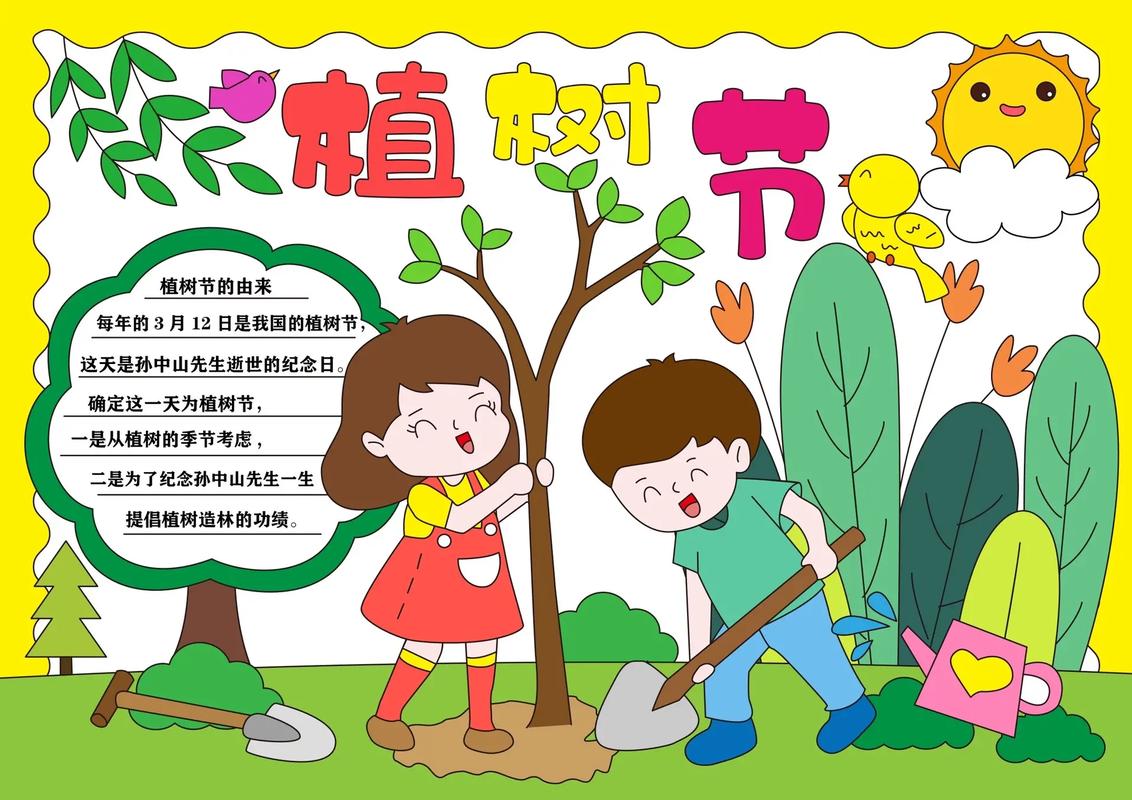 关于植树节的手抄报怎么画六年级(植物园手抄报作品21份)
