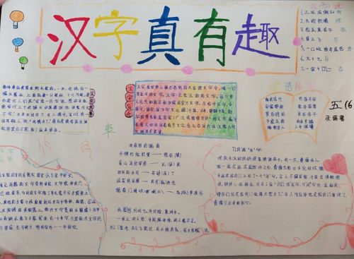 有趣的汉字主题手抄报五年级
