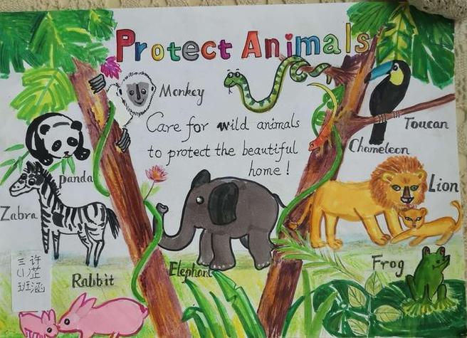 英语手抄报动物农场三年级小学生
