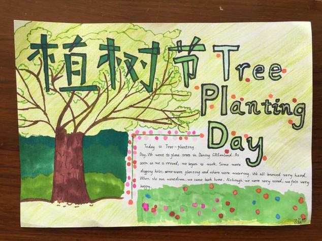 planting trees的英语手抄报