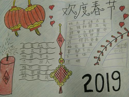 一年级有关春节的手抄报图片