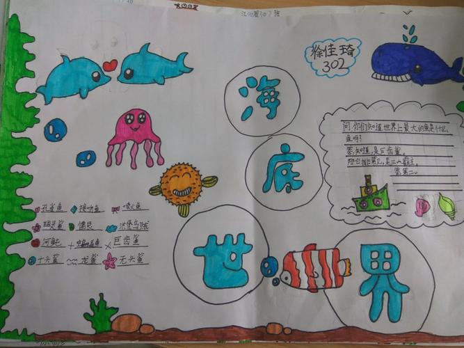 三年级学习画海底动物手抄报(爱护动物手抄报推荐19张)