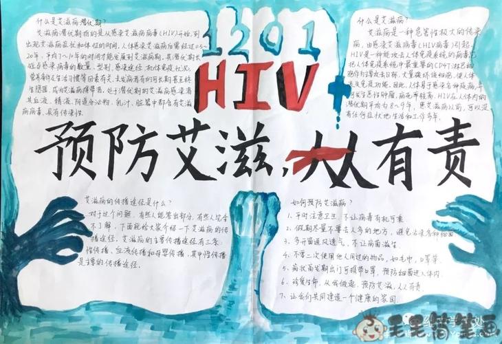 艾滋病宣传手抄报带字
